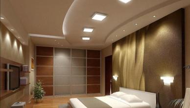 Освещение в спальне с натяжными потолками: как лучше сделать